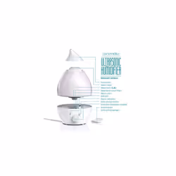 arendo - Cool Mist Humidifier -1.3l extra large capacity - Ultrasonic Diffuser incl. Water Filter - for Essential Oil - Air Humidifier - Aromathe