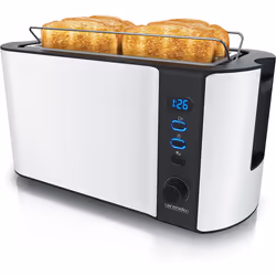 arendo - Frukost 4 slice long slot toaster - double wall housing â with warming rack â 6 browning settings â auto bread ...