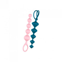 Satisfyer Love Beads Anal beads Blue, Pink Silicon 2 pc(s)