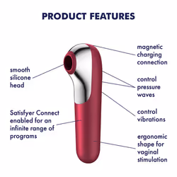 Satisfyer Dual Love Sucker vibrator Ambidextrous - Additional view 6