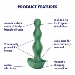 Satisfyer Lolli Plug 2 Anal vibrator Green Silicon 1 pc(s) - Additional view 5