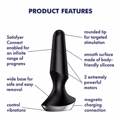 Satisfyer Plug-ilicious 2 Butt plug Black Silicon 1 pc(s) - Additional view 6