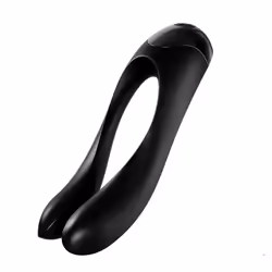 Satisfyer Candy Cane, Finger vibrator, Clitoral stimulation, G-Point stimulation, Vaginal stimulation, Black, Acrylonitrile b ...