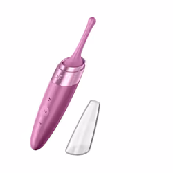 Satisfyer Twirling Delight, Mini vibrator, Clitoral stimulation, Berry, Acrylonitrile butadiene styrene (ABS), Silicone, Stra ...