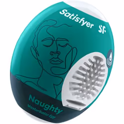 Satisfyer Masturbator Egg - Naughty, Egg masturbator, Thermoplastic elastomer (TPE), 52.3 mm, 68.5 mm, 49.3 mm, 55.1 g