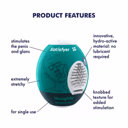Satisfyer Masturbator Egg - Naughty Egg masturbator Thermoplastic elastomer (TPE)