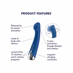 Satisfyer Spinning G-Spot 1 Silicone Rechargeable G-Spot Vibrator Blue - Additional view 3