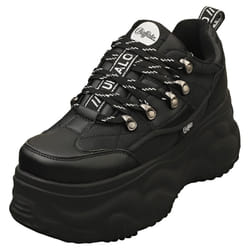 Buffalo Blader Hike Lo Womens Platform Boots in Black - 4