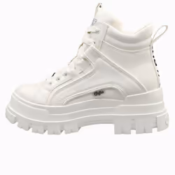 Buffalo Aspha Nc Mid-vegan Womens Platform Trainers in White - 7