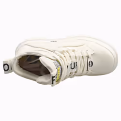 Buffalo Aspha Nc Mid-vegan Womens Platform Trainers in White - 7 - Additional view 4