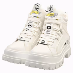 Buffalo Aspha Nc Mid-vegan Womens Platform Trainers in White - 7 - Additional view 5