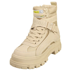 Buffalo Aspha Com1 Womens Platform Boots in Beige - 6.5