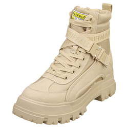 Buffalo Aspha Com1 Vegan Mens Ankle Boots in Beige - 10.5
