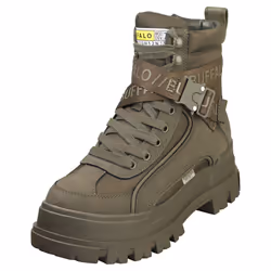 Buffalo Aspha Com1 Mi Vegan Womens Platform Boots in Khaki - 6.5 UK