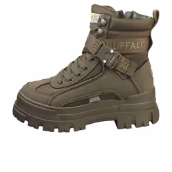 Buffalo Aspha Com1 Mi Vegan Womens Platform Boots in Khaki - 6.5 UK