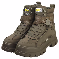 Buffalo Aspha Com1 Mi Vegan Womens Platform Boots in Khaki - 6.5 UK - Additional view 5