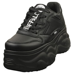 Buffalo Blader One Vegan Womens Platform Trainers in Black - 4