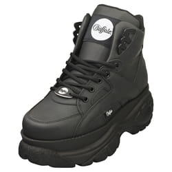 Buffalo 1340-14 2.0 Vegan Womens Platform Boots in Black - 5