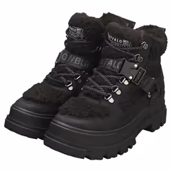 Buffalo Aspha Com Mid Warm Vegan Womens Ankle Boots in Black - 6.5 UK - Additional view 5