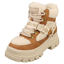 Buffalo Aspha Com Mid Warm Vegan Womens Fashion Boots in Beige Brown - 6.5