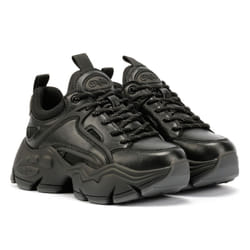 ) Buffalo Binary C Women's Black Trainers - Black, 7 (Adults'