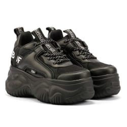 ) Buffalo Blader Matcha Women's Black Trainers - Black, 6.5 (Adults'