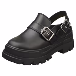 Buffalo Aspha Snd Vegan Womens Clog Shoes in Black - 6.5