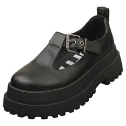 Buffalo Pluto Jane Vegan Womens Platform Shoes in Black - 6.5