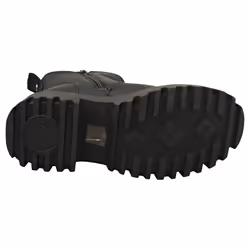 Buffalo Aspen Zip War Vegan Womens Ankle Boots in Black - 5