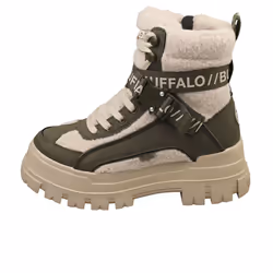 Buffalo Aspha Com1 Warm Vegan Womens Fashion Boots in Khaki Cream - 6