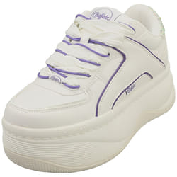 Buffalo Orcus Luxe Vegan Womens Platform Boots in White Purple - 4