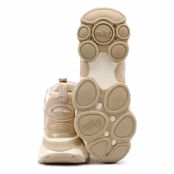 ) Buffalo Truck Women's Cream/Beige Trainers - Brown, 6 (Adults'