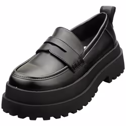 Buffalo Pluto Vegan Womens Loafer Shoes in Black - 4