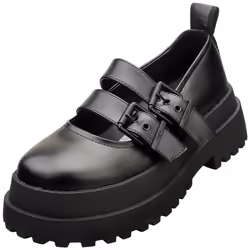 Buffalo Pluto Mary Vegan Womens Platform Shoes in Black - 5