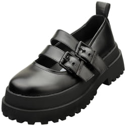 Buffalo Pluto Mary Vegan Womens Platform Shoes in Black - 6