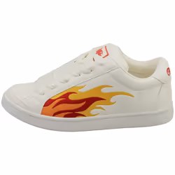 Buffalo Liberty Vegan Womens Fashion Trainers in White Red - 5