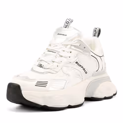 ) Buffalo Truck Women's White/Silver Trainers - White, 5 (Adults' - Additional view 2