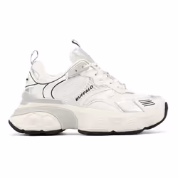 ) Buffalo Truck Women's White/Silver Trainers - White, 5 (Adults' - Additional view 4