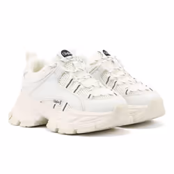) Buffalo Saturn Lace Women's White Trainers - White, 6 (Adults'