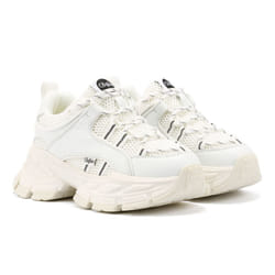 ) Buffalo Saturn Lace Women's White Trainers - White, 6 (Adults'