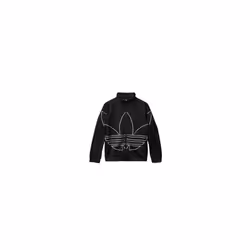 ) adidas Originals Big Trefoil Junior Boys Girls Track Top Black White GD2707 - Age 8-9 Years (Height 134cm