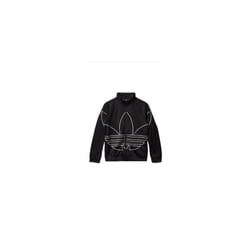 ) adidas Originals Big Trefoil Junior Boys Girls Track Top Black White GD2707 - Age 8-9 Years (Height 134cm