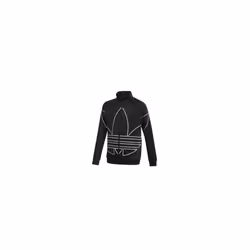 ) adidas Originals Big Trefoil Junior Boys Girls Track Top Black White GD2707 - Age 11-12 Years (Height 152cm