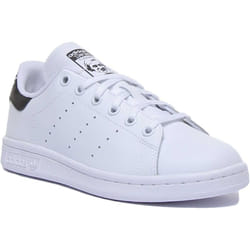 Adidas Stan Smith Signiture Branding On Heel In White Black Size 4