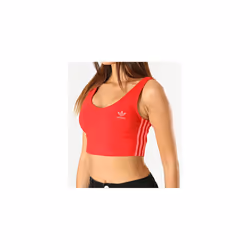 Women's adidas Originals Crop Tank Top Scarlet Red - 12