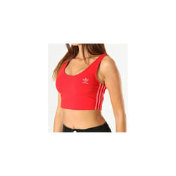 Women's adidas Originals Crop Tank Top Scarlet Red - 12