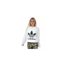 Womens adidas Crew Neck Regular Sweatshirt White - 10