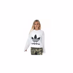 Womens adidas Crew Neck Regular Sweatshirt White - 12