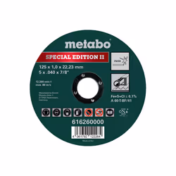Metabo 616260000, Cutting disc, Flat centre, Stainless steel, Metabo, 2.22 cm, 12.5 cm