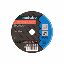 Metabo 626870000, Cutting disc, Flat centre, Stainless steel, Metabo, 1 cm, 7.6 cm